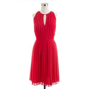 J. Crew Pleated Chiffon Dress